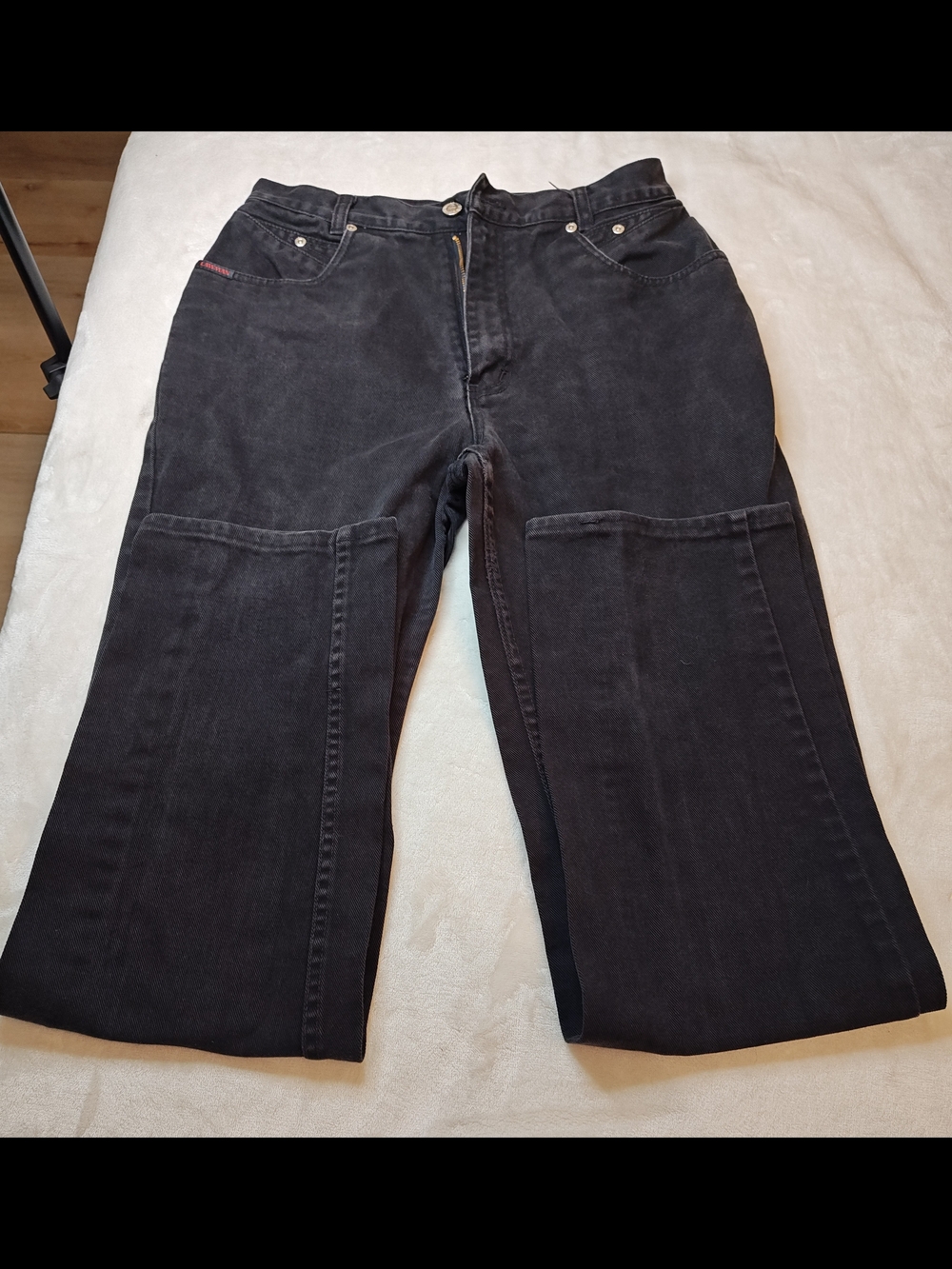VTG Womens LAWMAN Western Black Denim Jeans Mom Superior Fit Size 13 #75